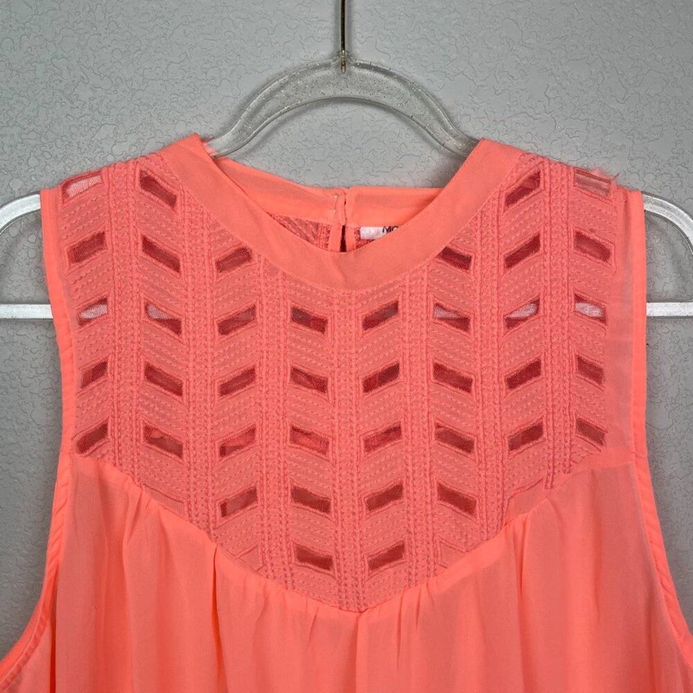 MARISOL Bright Pink Neon Sheer Tank Size XL - Picture 2 of 8